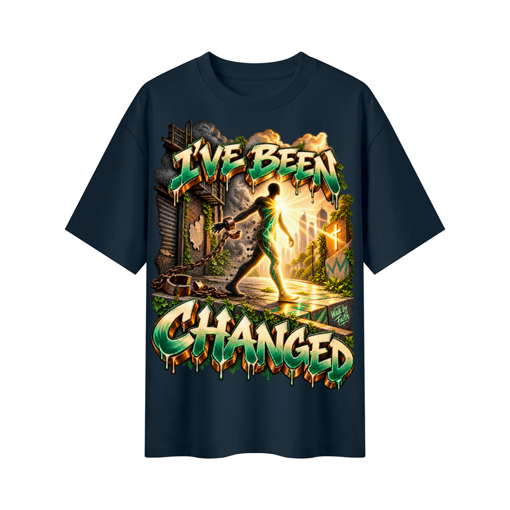 Walk by Faith™ I’ve Been Changed Oversized Graphic T-Shirt - Unisex
