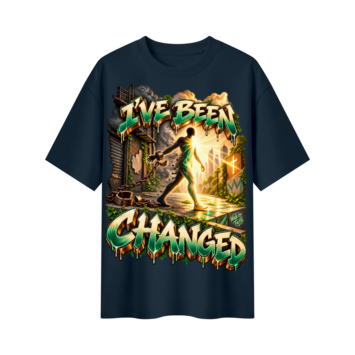 Walk by Faith™ I’ve Been Changed Oversized Graphic T-Shirt - Unisex