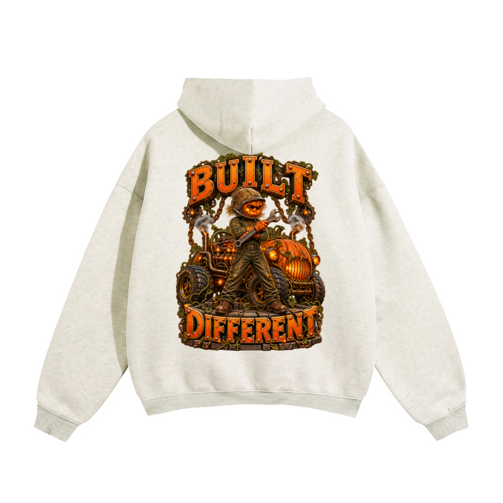Halloween Built Different Front & Back Graphic Hoodie - Unisex