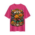 Halloween Pumpkin Baseball Oversized Graphic T-Shirt - Trick-or-Treat MVP - Unisex