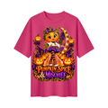 Halloween Pumpkin Girl Oversized Graphic T-Shirt - Pumpkin Spice & Mischief - Unisex