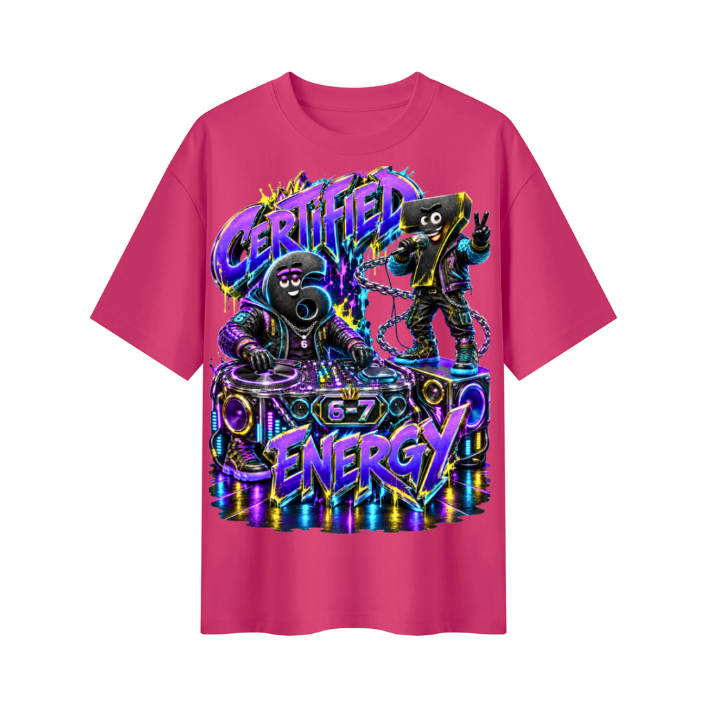 6-7 Street Mode™ Certified 6-7 Energy Oversized Graphic T-Shirt - Unisex