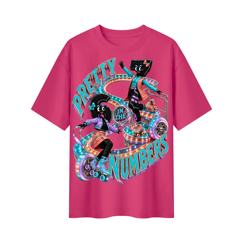 6-7 Street Mode™ Pretty in the Numbers Oversized Graphic T-Shirt - Unisex