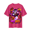 Halloween Her Boo Ghost Oversized Graphic T-Shirt - Couples Halloween Tee - Unisex