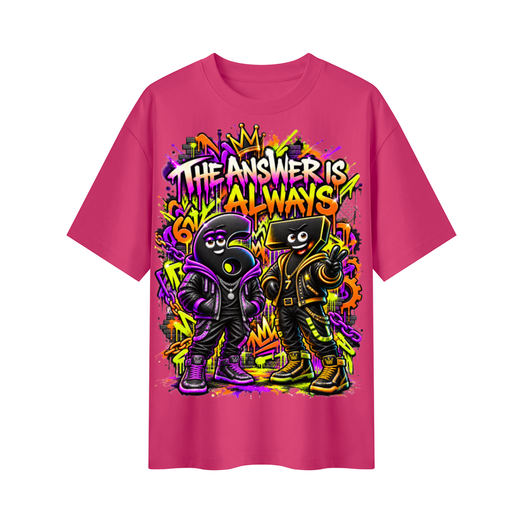 6-7 Street Mode™ Oversized Graphic T-Shirt - The Answer Is Always 6-7 - Unisex