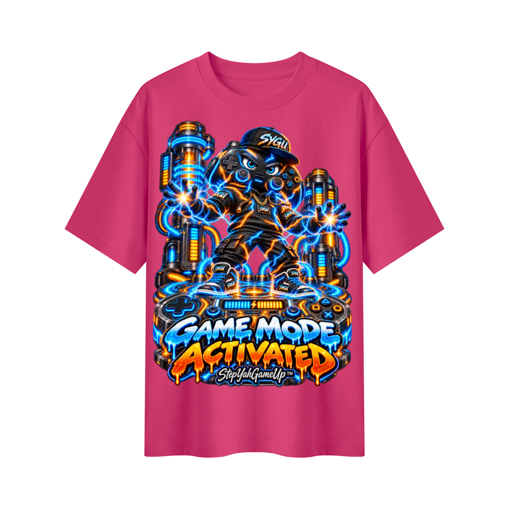 StepYahGameUp™ Game Mode Activated Oversized Graphic T-Shirt - Unisex