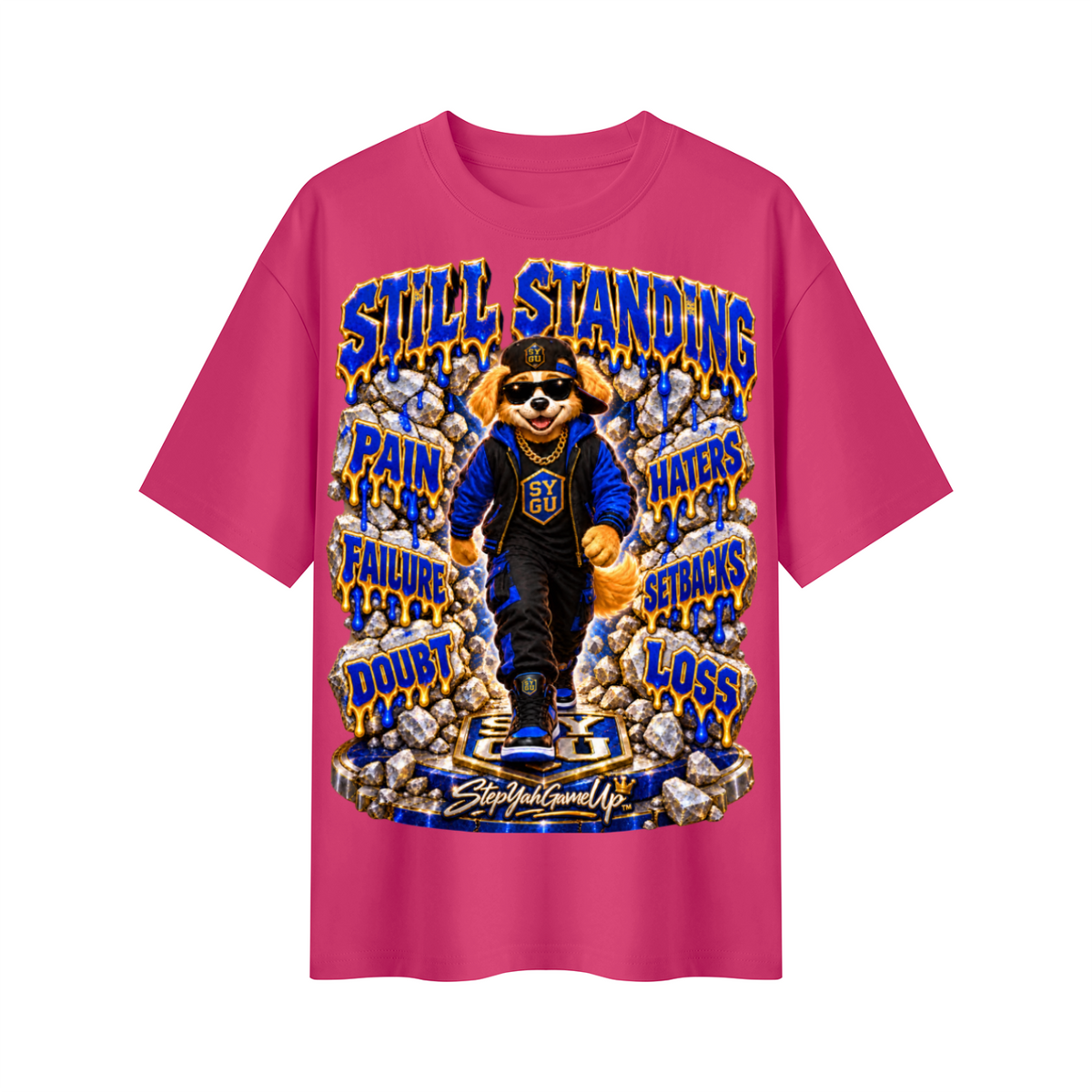 StepYahGameUp™ Still Standing Oversized Graphic T-Shirt - Unisex