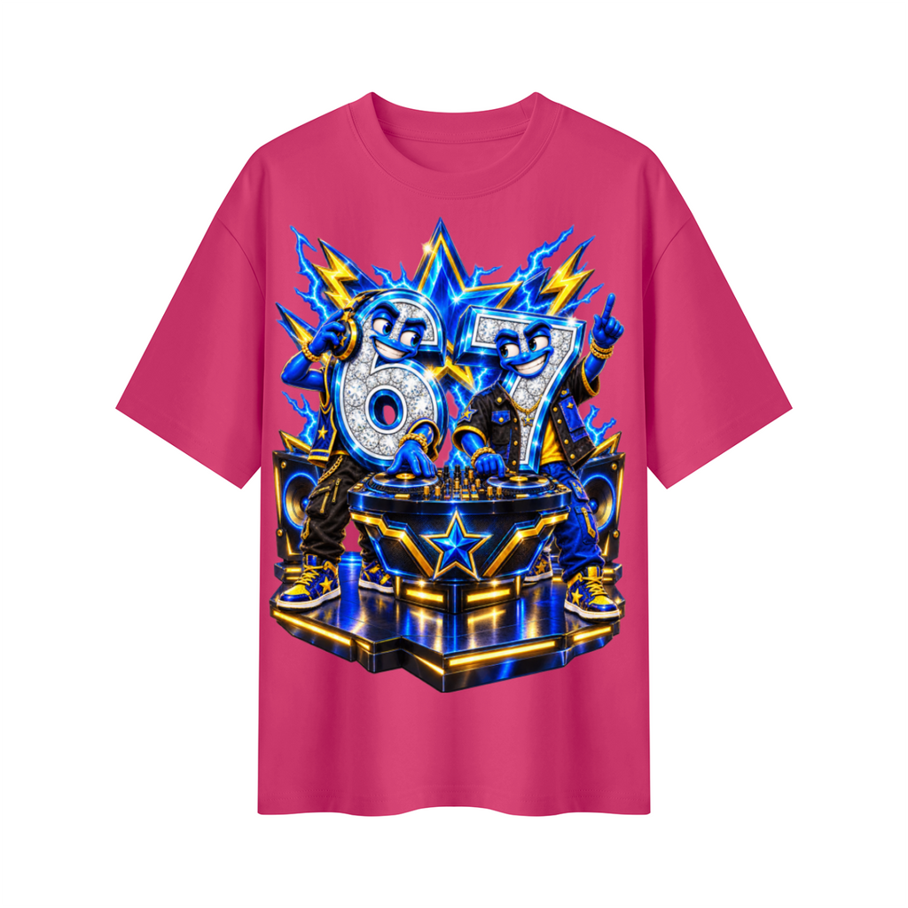 6-7 Street Mode™ Spin the Numbers Oversized Graphic T-Shirt - Unisex