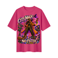 Halloween City Magic No Filter Witch Oversized Graphic T-Shirt - Unisex