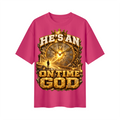 Walk by Faith™ He’s an On Time God Oversized Graphic T-Shirt - Unisex