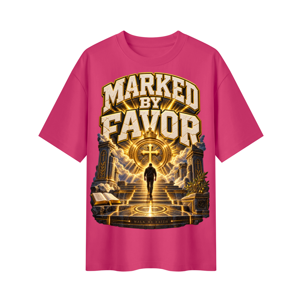 Walk by Faith™ Marked by Favor Oversized Graphic T-Shirt - Unisex