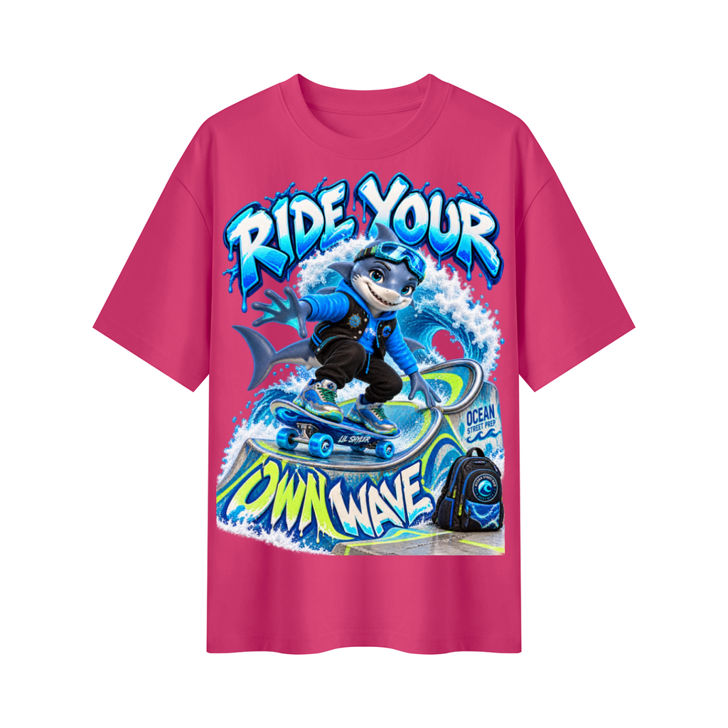Ocean Street Prep™ Lil Shyler Ride Your Own Wave Oversized Graphic T-Shirt - Unisex