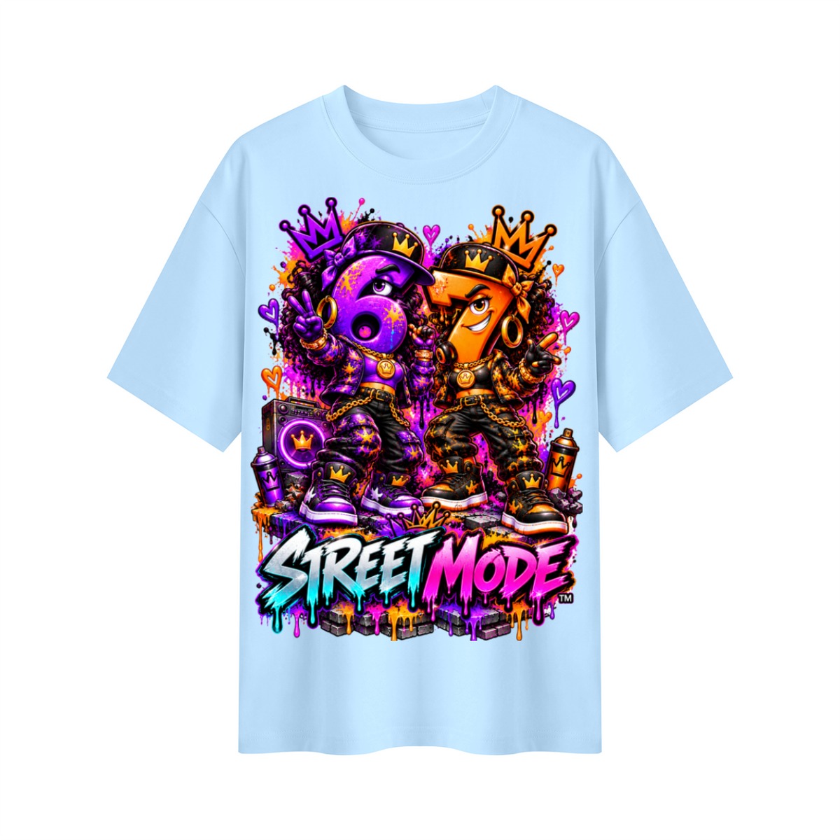 6-7 Street Mode™ Street Mode Female Oversized Graphic T-Shirt - Unisex