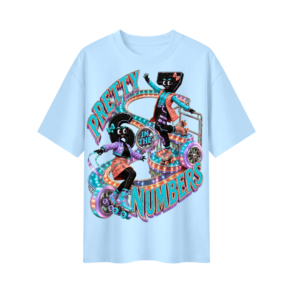 6-7 Street Mode™ Pretty in the Numbers Oversized Graphic T-Shirt - Unisex