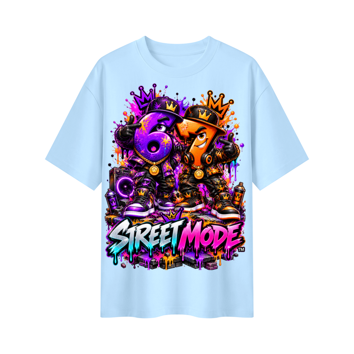 6-7 Street Mode™ Street Mode Male Oversized Graphic T-Shirt - Unisex