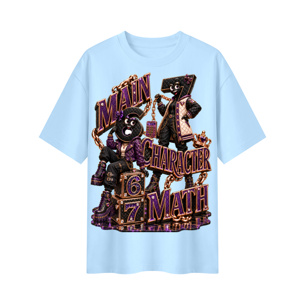 6-7 Street Mode™ Main Character Math Oversized Graphic T-Shirt - Unisex