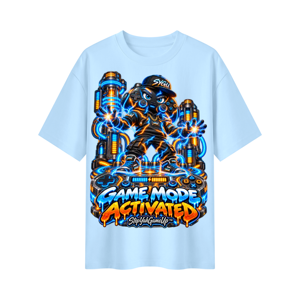 StepYahGameUp™ Game Mode Activated Oversized Graphic T-Shirt - Unisex