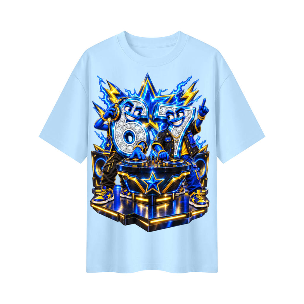6-7 Street Mode™ Spin the Numbers Oversized Graphic T-Shirt - Unisex
