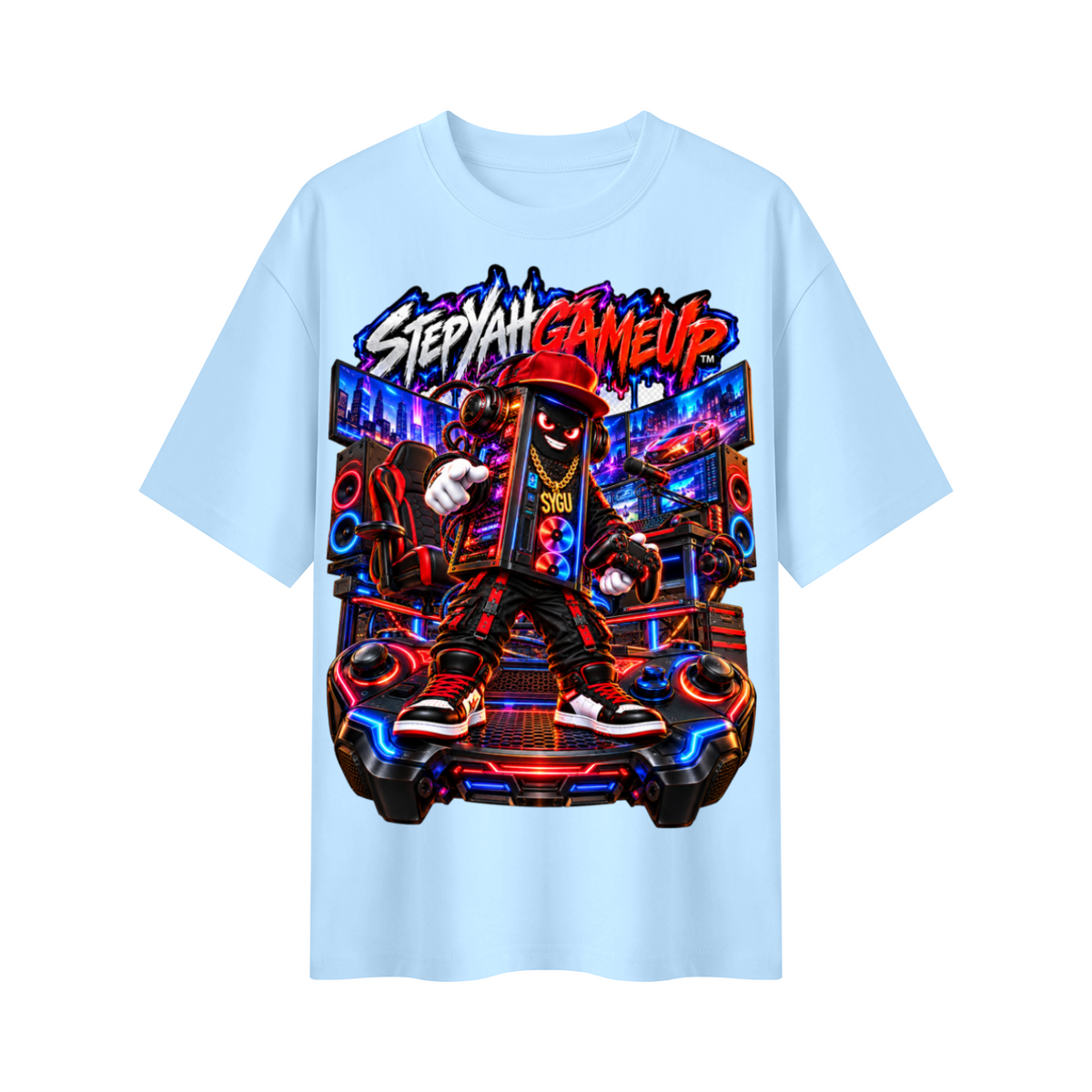 StepYahGameUp™ PC Tower Oversized Graphic T-Shirt - Unisex
