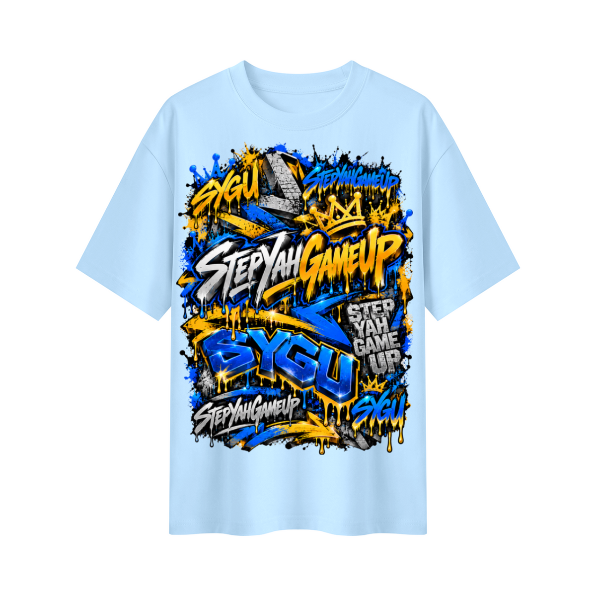 StepYahGameUp™ Graffiti Logo Oversized Graphic T-Shirt - Unisex