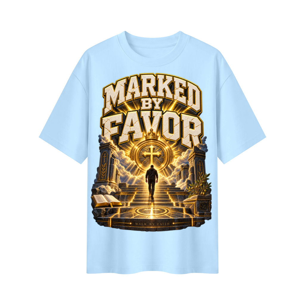 Walk by Faith™ Marked by Favor Oversized Graphic T-Shirt - Unisex