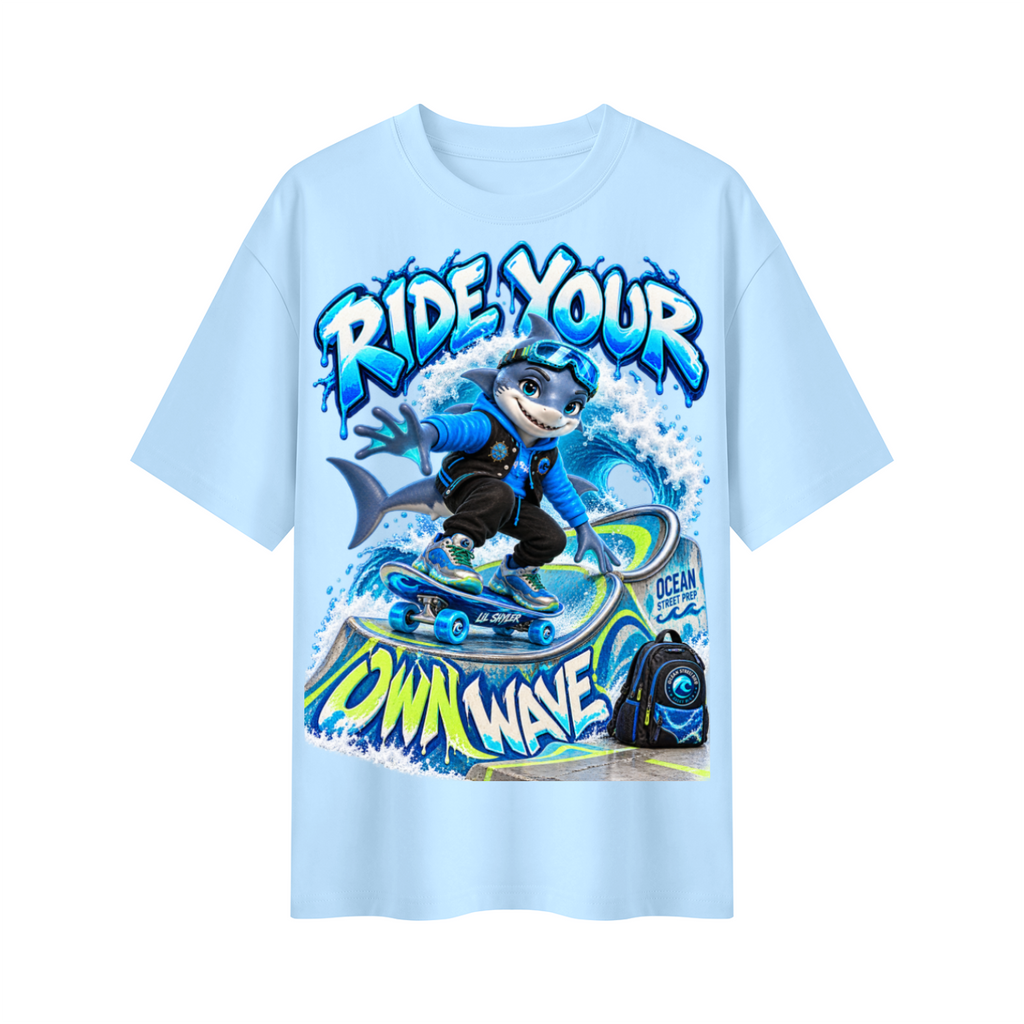 Ocean Street Prep™ Lil Shyler Ride Your Own Wave Oversized Graphic T-Shirt - Unisex