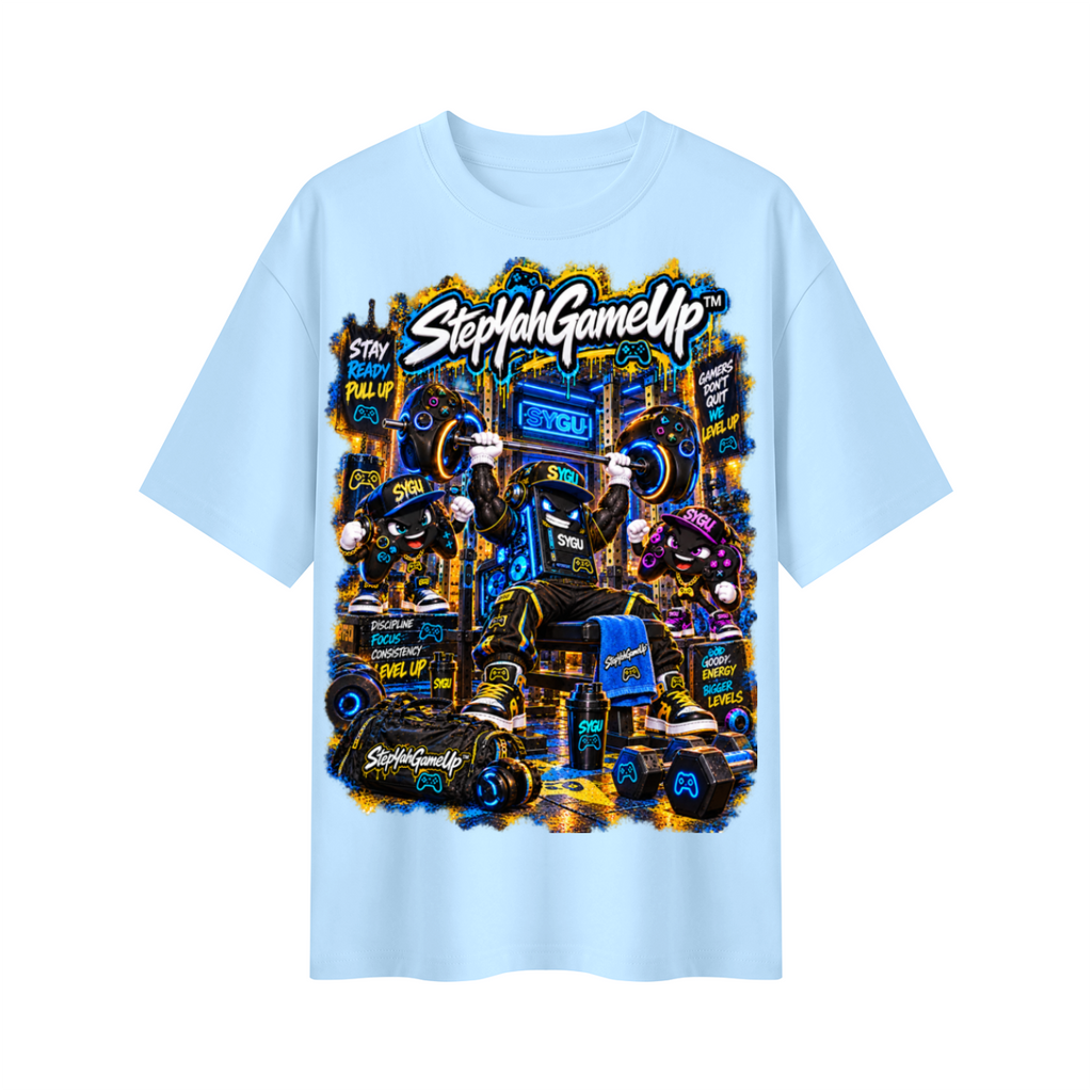 StepYahGameUp™ Stay Ready Pull Up Oversized Graphic T-Shirt - Unisex