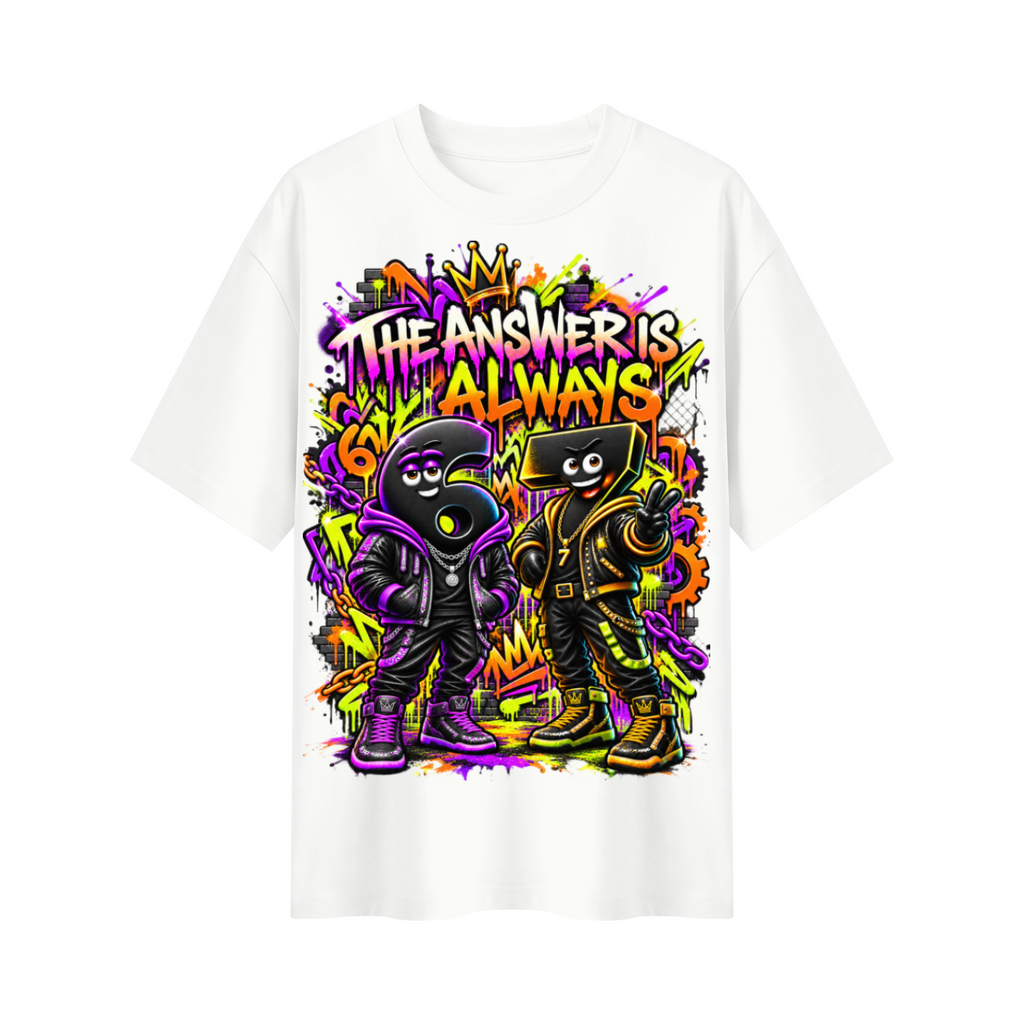 6-7 Street Mode™ Oversized Graphic T-Shirt - The Answer Is Always 6-7 - Unisex