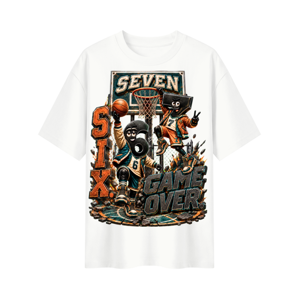 6-7 Street Mode™ Six Seven Game Over Oversized Graphic T-Shirt - Unisex