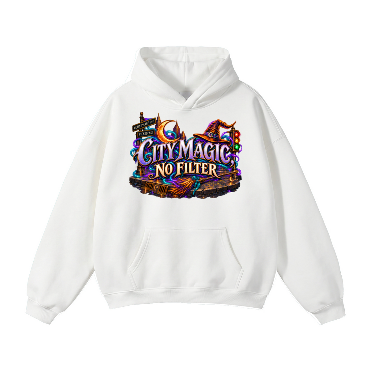 Halloween City Magic Front & Back Graphic Hoodie - No Filter - Unisex