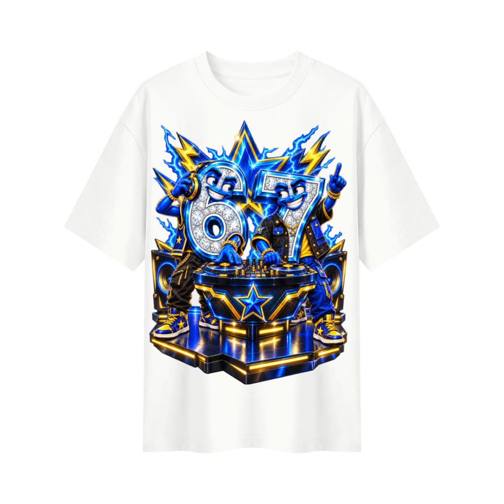 6-7 Street Mode™ Spin the Numbers Oversized Graphic T-Shirt - Unisex