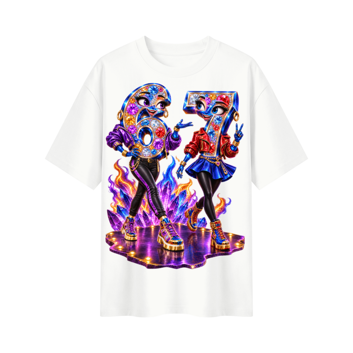 6-7 Street Mode™ Girls of 6-7 Oversized Graphic T-Shirt - Unisex