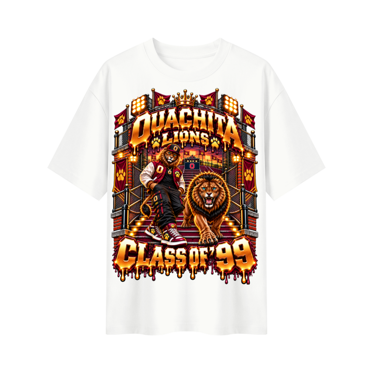Alumni & Legacy Collection™ Ouachita Lions Class of ’99 Oversized Graphic T-Shirt - Unisex
