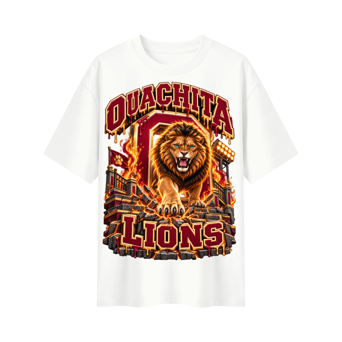 Alumni & Legacy Collection™ Ouachita Lions Oversized Graphic T-Shirt - Unisex