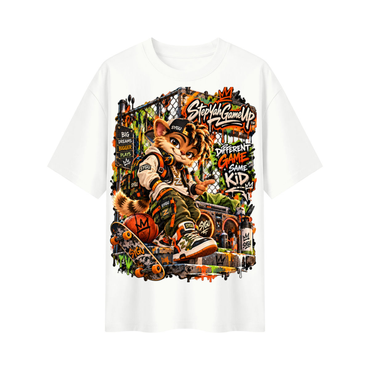 StepYahGameUp™ Different Game Same Kid Oversized Graphic T-Shirt - Unisex