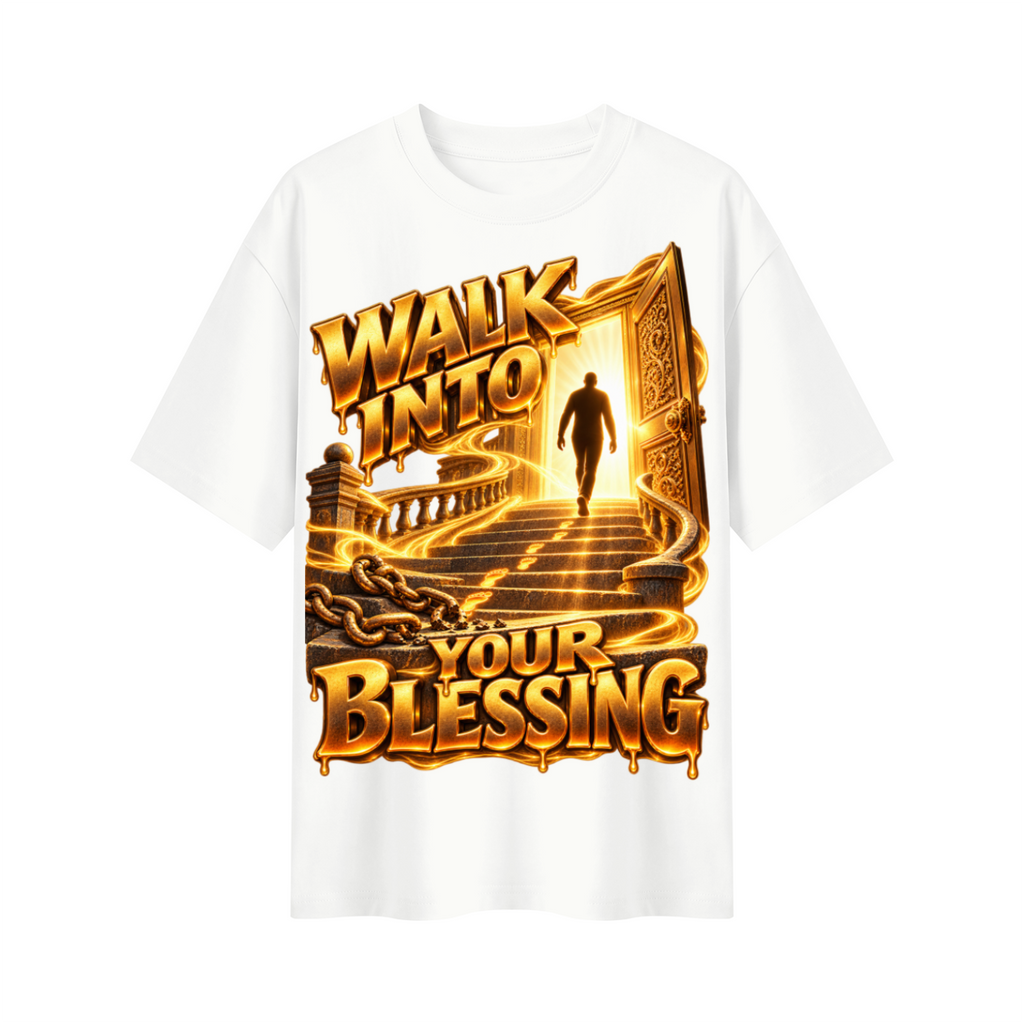 Walk by Faith™ Walk Into Your Blessing Oversized Graphic T-Shirt - Unisex