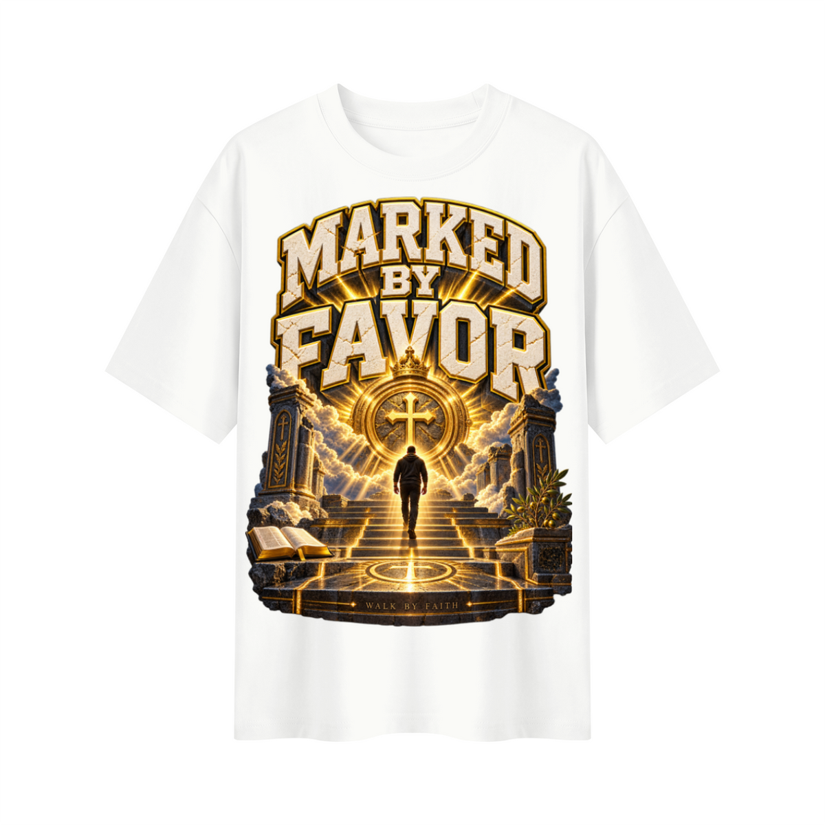 Walk by Faith™ Marked by Favor Oversized Graphic T-Shirt - Unisex