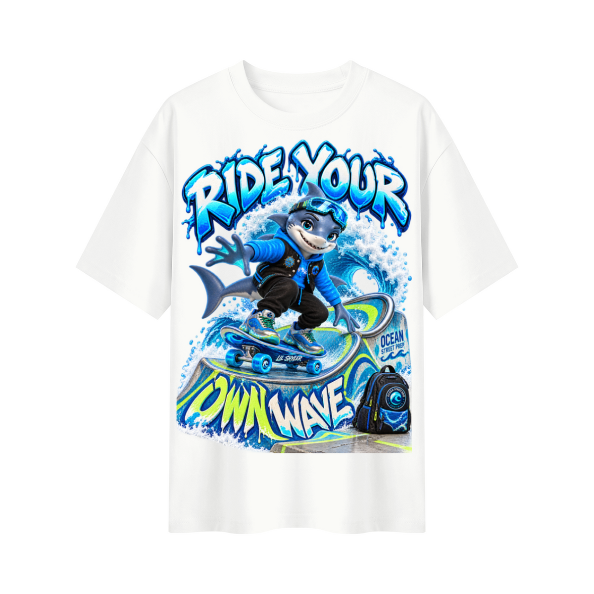 Ocean Street Prep™ Lil Shyler Ride Your Own Wave Oversized Graphic T-Shirt - Unisex