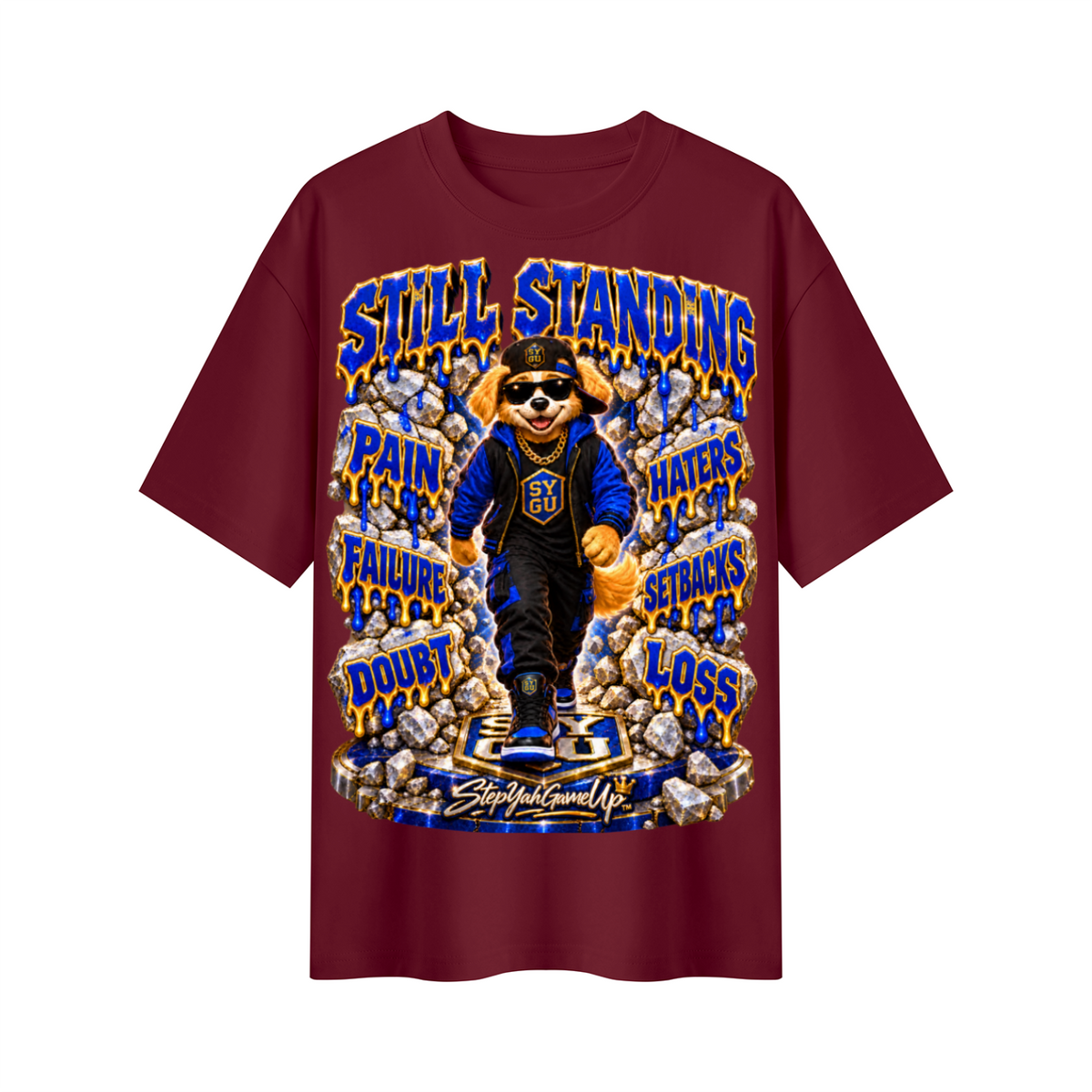 StepYahGameUp™ Still Standing Oversized Graphic T-Shirt - Unisex
