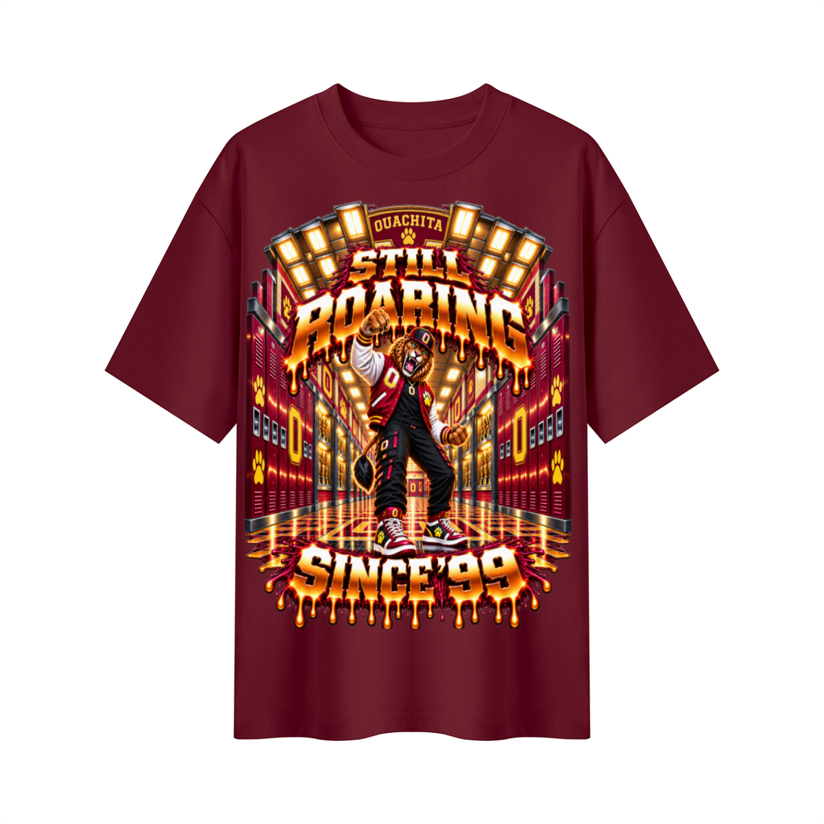 Alumni & Legacy Collection™ Ouachita Lions Still Roaring Since ’99 Oversized Graphic T-Shirt - Unisex