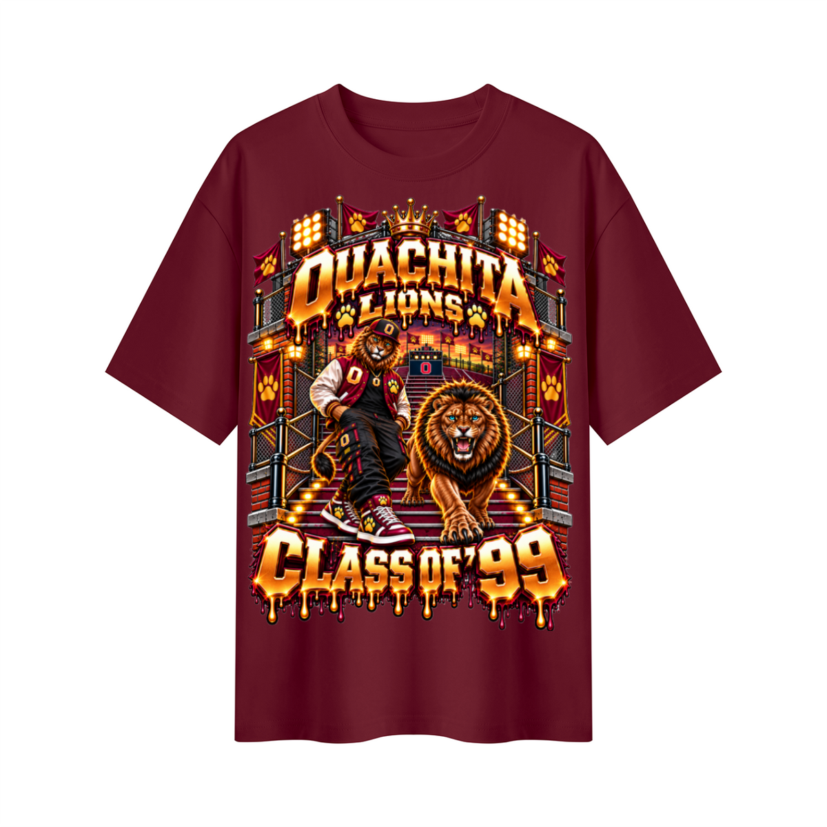 Alumni & Legacy Collection™ Ouachita Lions Class of ’99 Oversized Graphic T-Shirt - Unisex