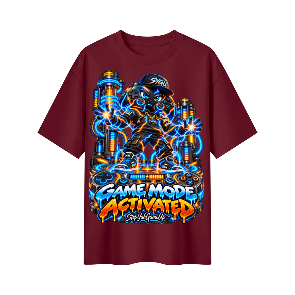 StepYahGameUp™ Game Mode Activated Oversized Graphic T-Shirt - Unisex