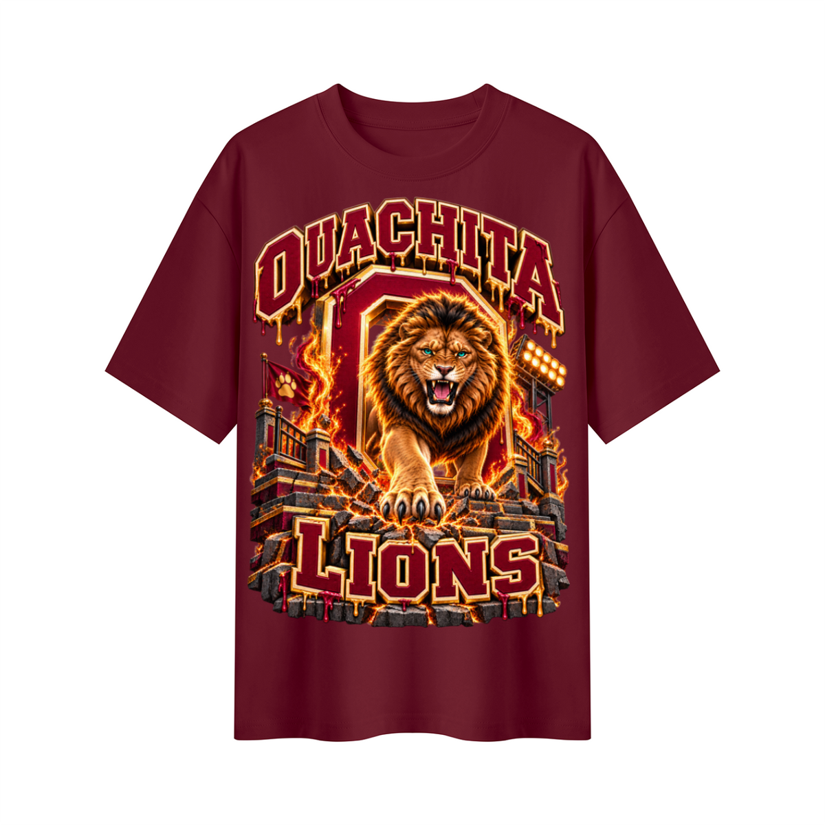 Alumni & Legacy Collection™ Ouachita Lions Oversized Graphic T-Shirt - Unisex