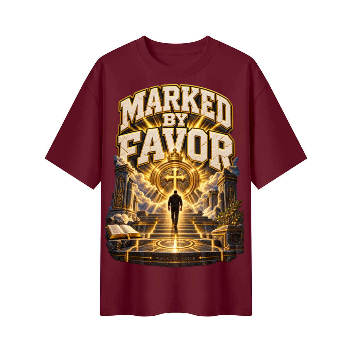 Walk by Faith™ Marked by Favor Oversized Graphic T-Shirt - Unisex