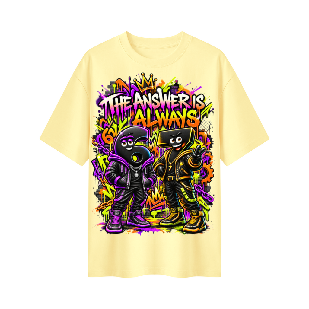 6-7 Street Mode™ Oversized Graphic T-Shirt - The Answer Is Always 6-7 - Unisex