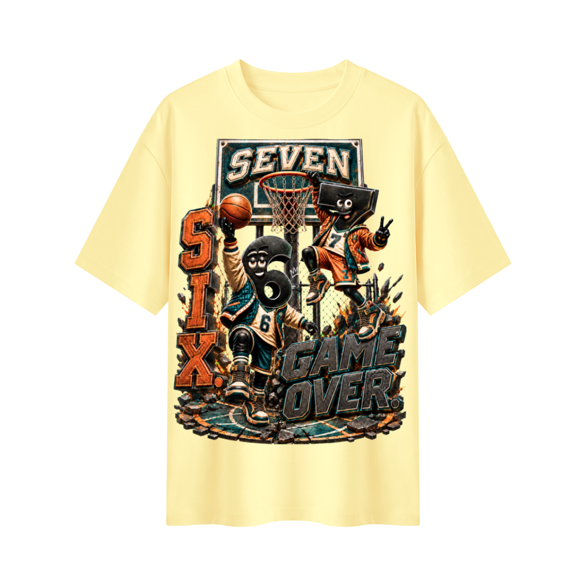 6-7 Street Mode™ Six Seven Game Over Oversized Graphic T-Shirt - Unisex
