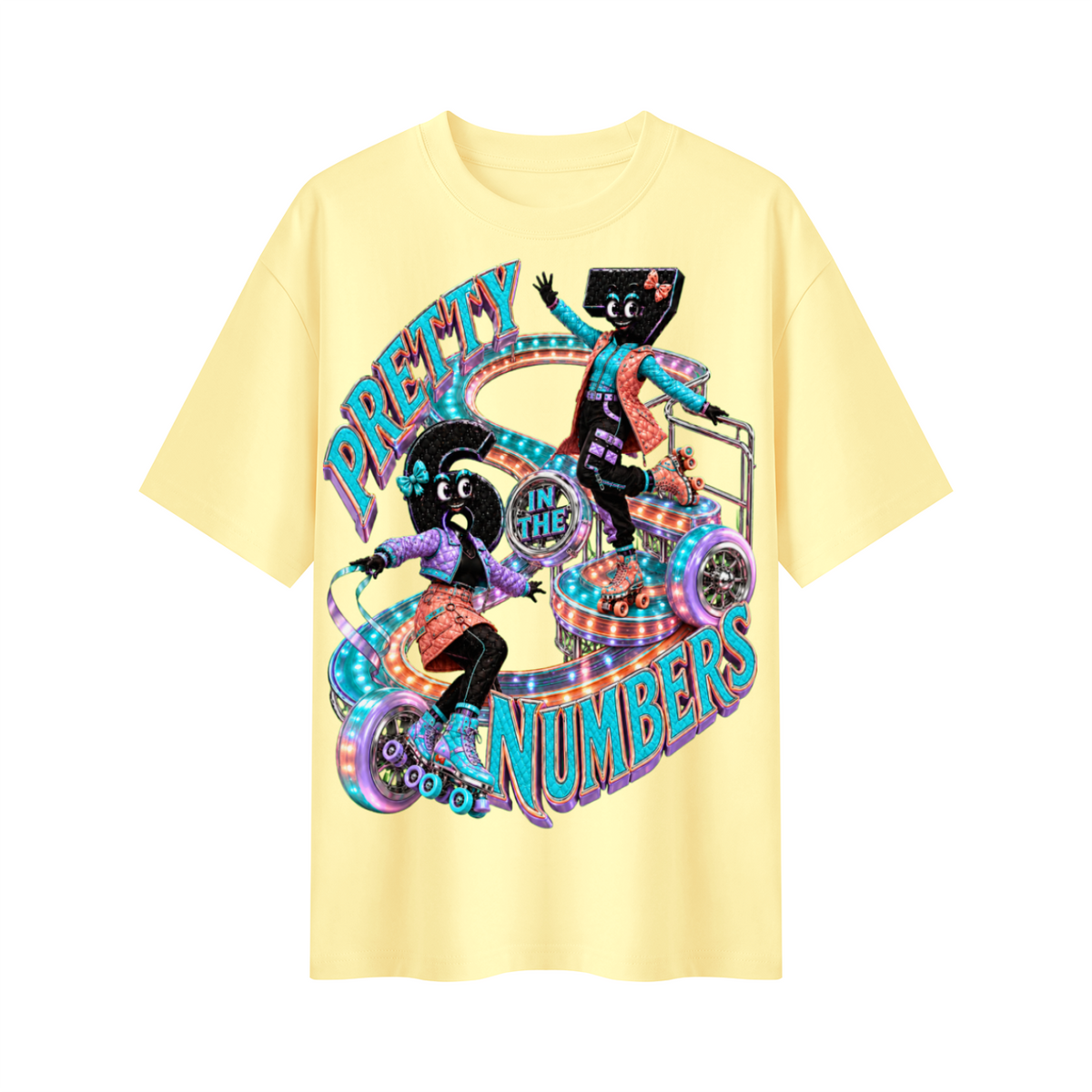 6-7 Street Mode™ Pretty in the Numbers Oversized Graphic T-Shirt - Unisex
