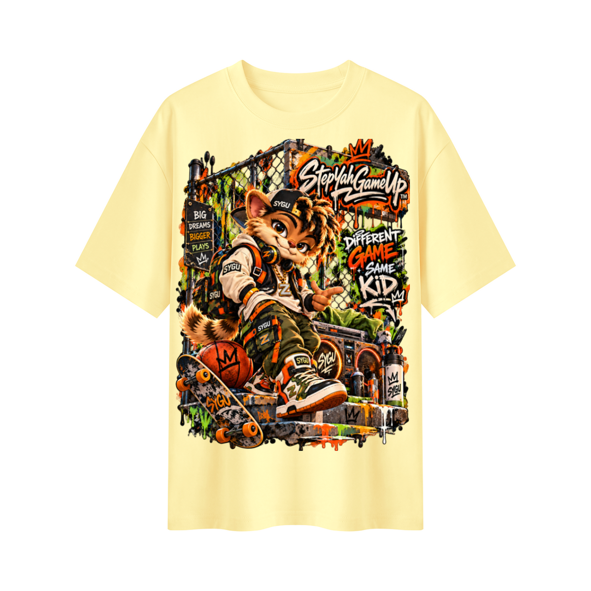 StepYahGameUp™ Different Game Same Kid Oversized Graphic T-Shirt - Unisex