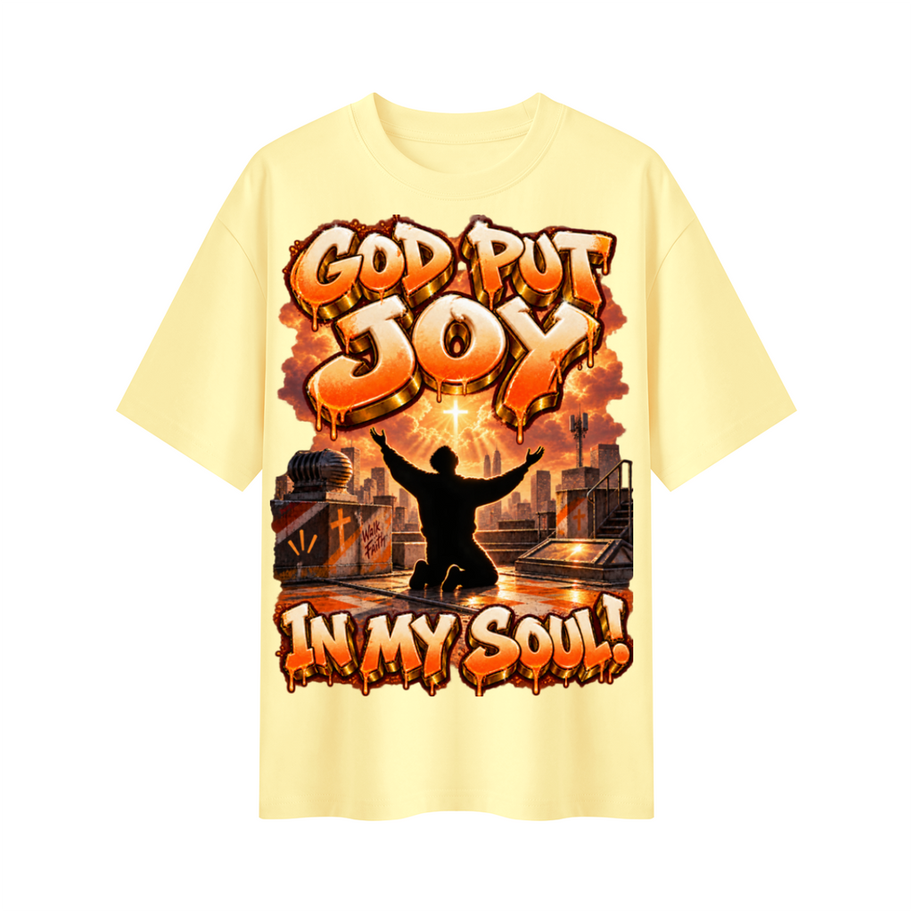 Walk by Faith™ God Put Joy in My Soul Oversized Graphic T-Shirt - Unisex
