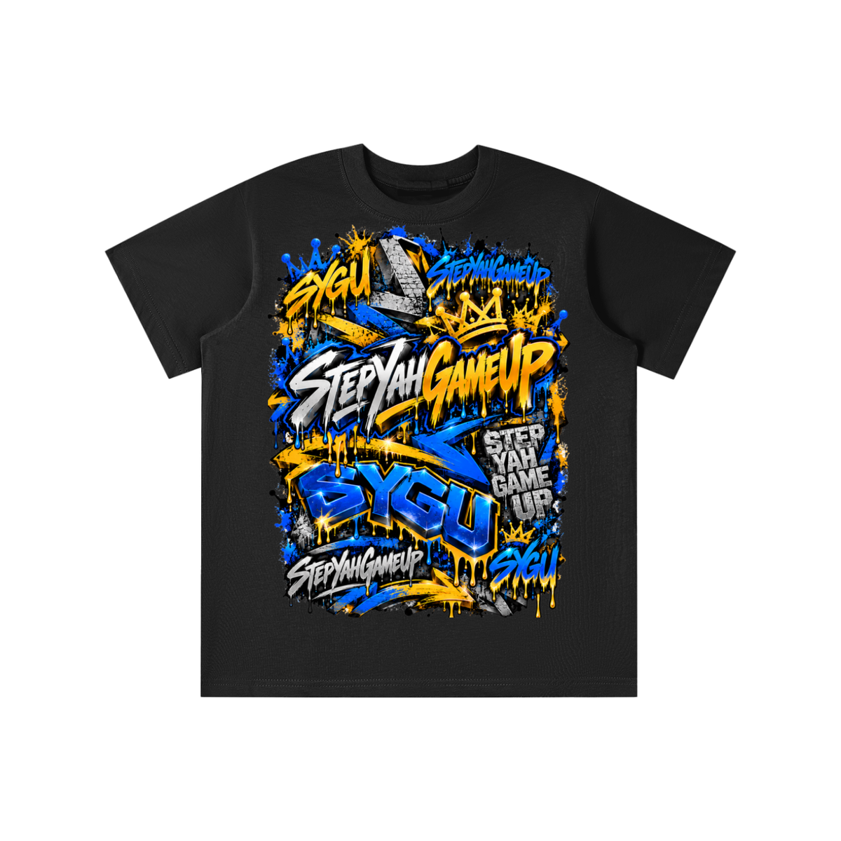 StepYahGameUp™ SYGU Signature Graffiti Graphic T-Shirt - Youth Unisex Tee